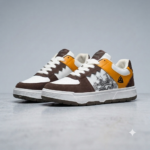 Syroxx Edge Low White Brown Mustard Sneakers - Image 3