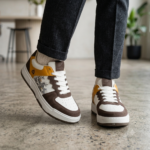 Syroxx Edge Low White Brown Mustard Sneakers - Image 9