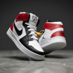 Crimson Edge Mid Black White Red Sneakers - Image 10