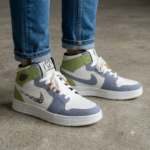 Apex Edge Mid White Grey Olive Sneakers - Image 10