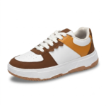 Syroxx Drift Low White Coffee Brown Mustard Sneakers - Image 4