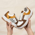 Syroxx Drift Low White Coffee Brown Mustard Sneakers - Image 6