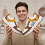 Syroxx Drift Low White Coffee Brown Mustard Sneakers - Image 5