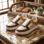 Syroxx Drift Low White Coffee Brown Mustard Sneakers - Image 3