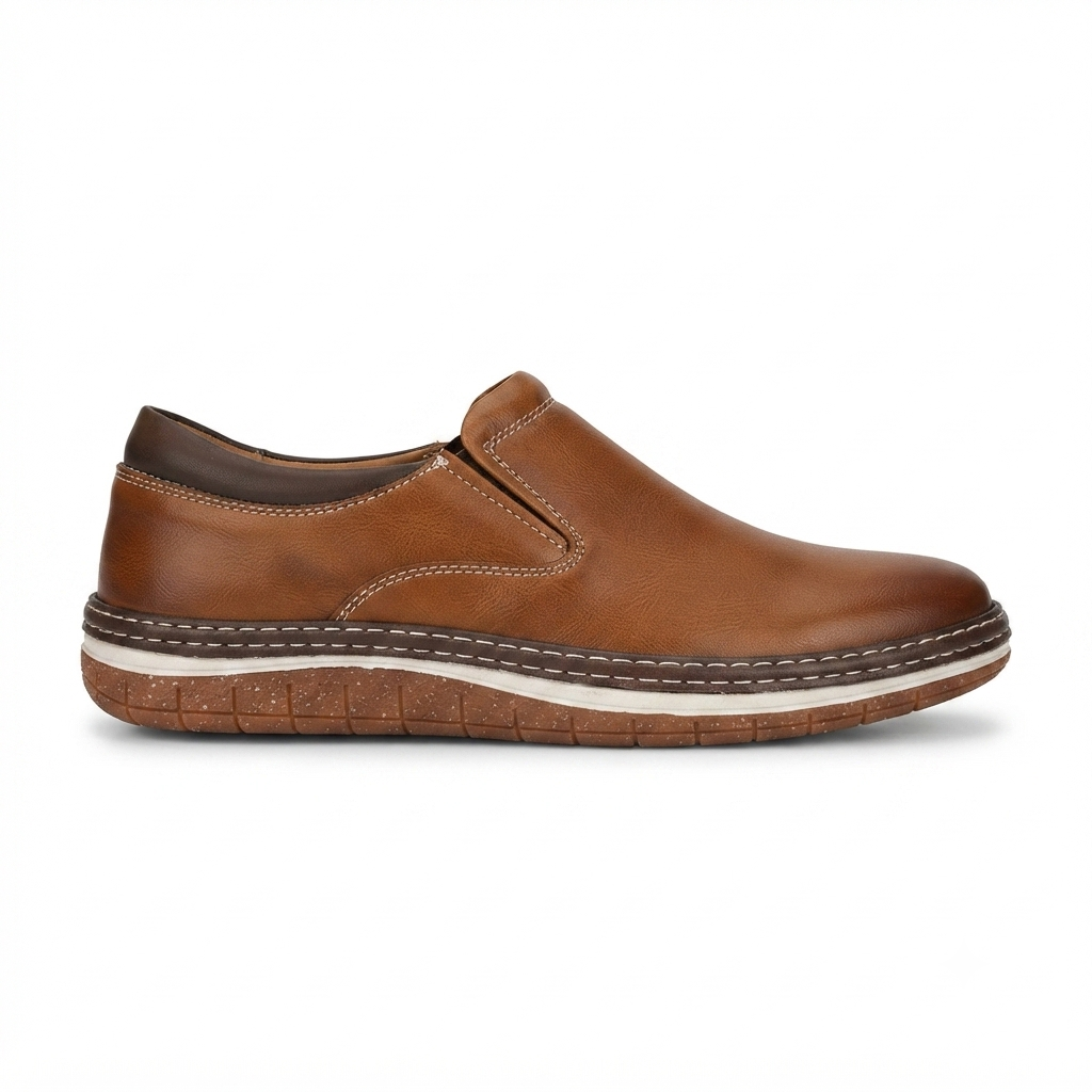 1786299206033 Syroxx Urban Tan Slip-On Shoes - Image 1