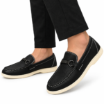 SYROXX Black Contrast Stitch Premium Bit Loafers - Image 6